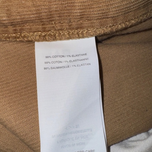 J. Crew Mercantile Flex Slim Corduroy Pants W30 L30 Men's Tan Casual Fall - Picture 4 of 4